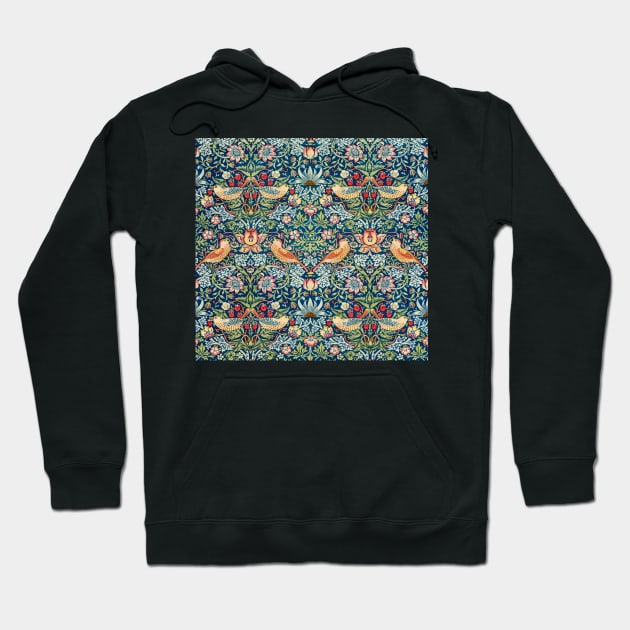 Strawberry Pattern Art Nouveau Hoodie by Romin's Stall